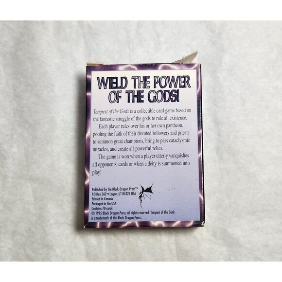 Tempest Of The Gods Starter Deck Pack Of 70 Black Dragon 1995 New Open Box - Picture 6 of 7